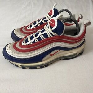 Nike Air Max 97 Shoes Men's 9 White University Red Blue USA Olympics CW5584-100